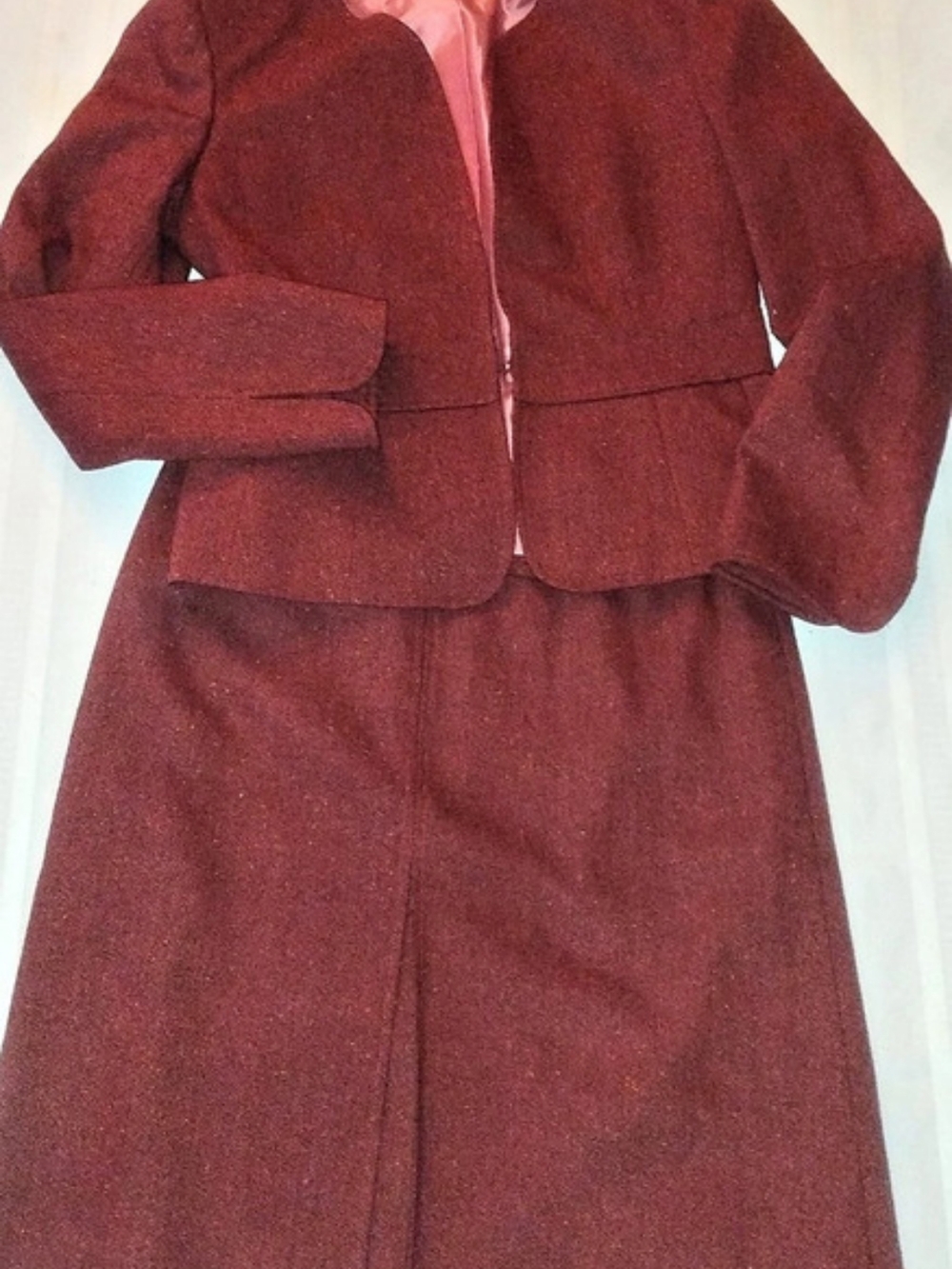 Nipon Boutique Size 4 Burnt Orange Wool Blend Business Suit